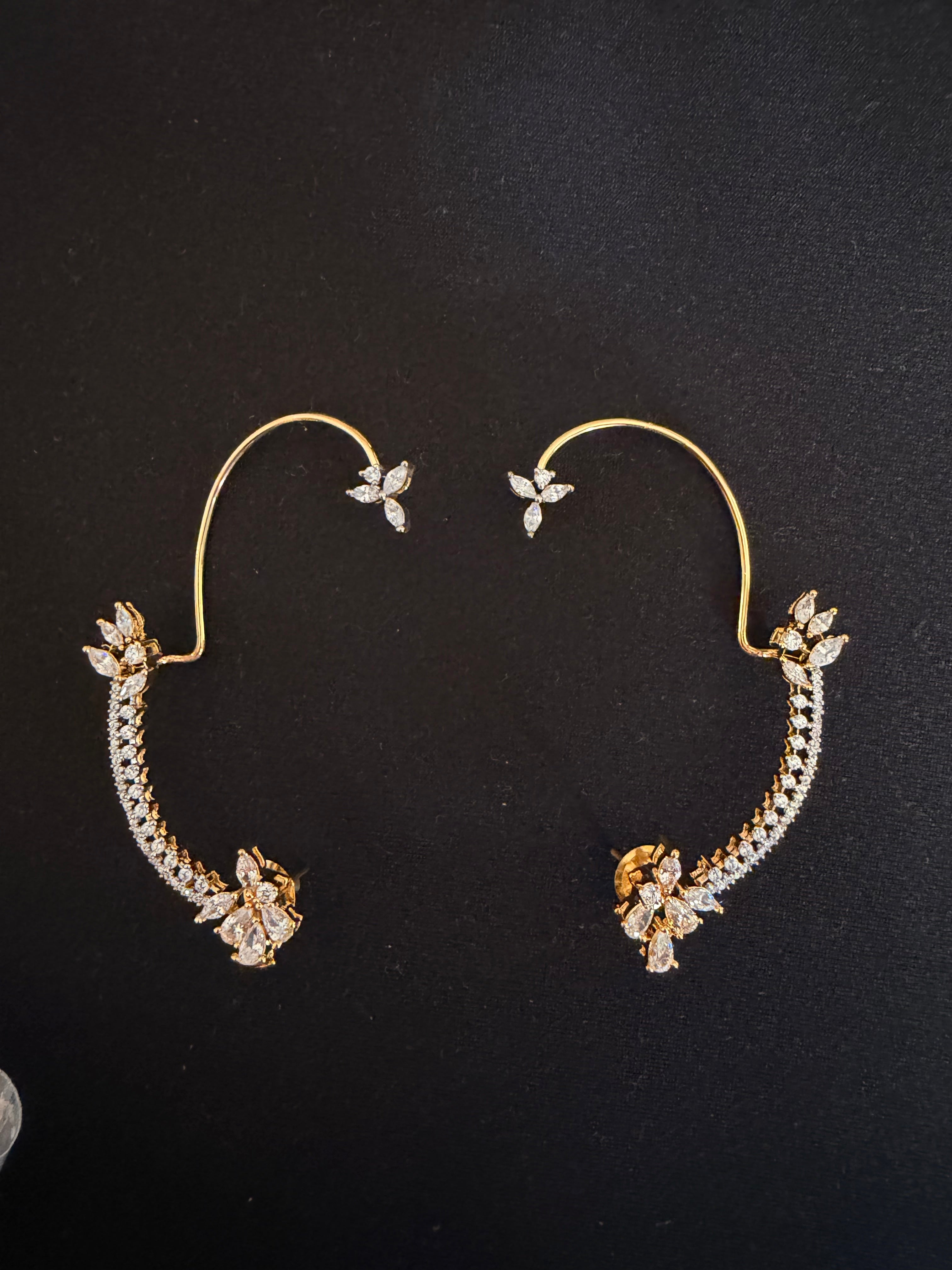 Trace Diamond Earcuffs - Gold