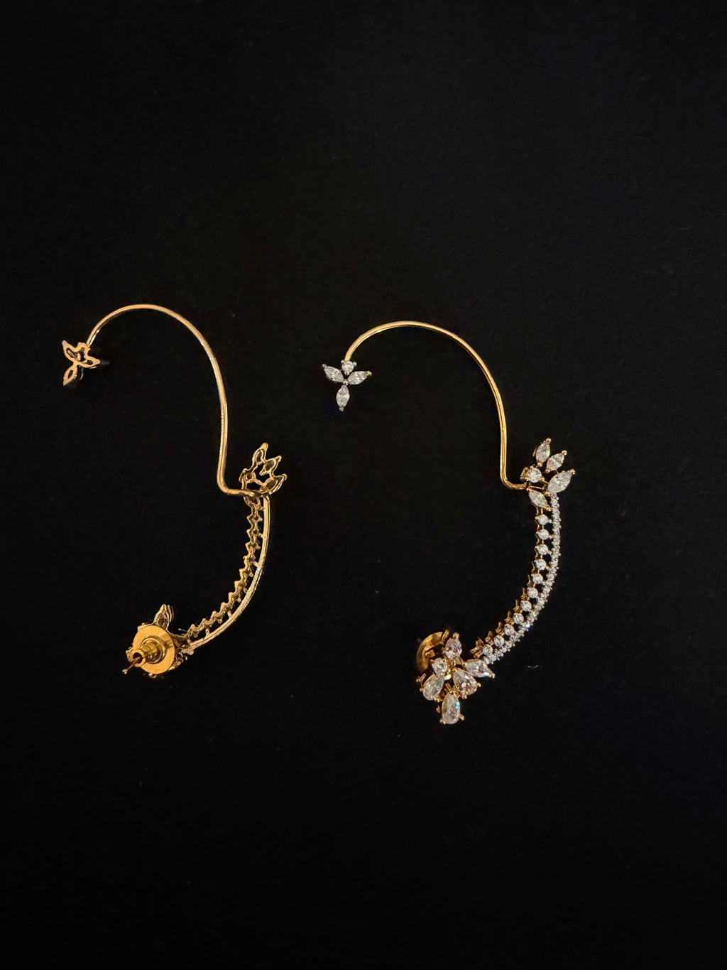 Trace Diamond Earcuffs - Gold