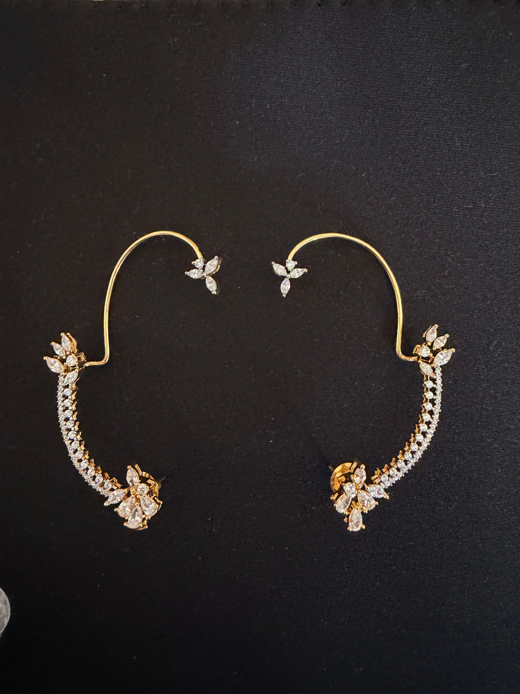 Trace Diamond Earcuffs - Gold