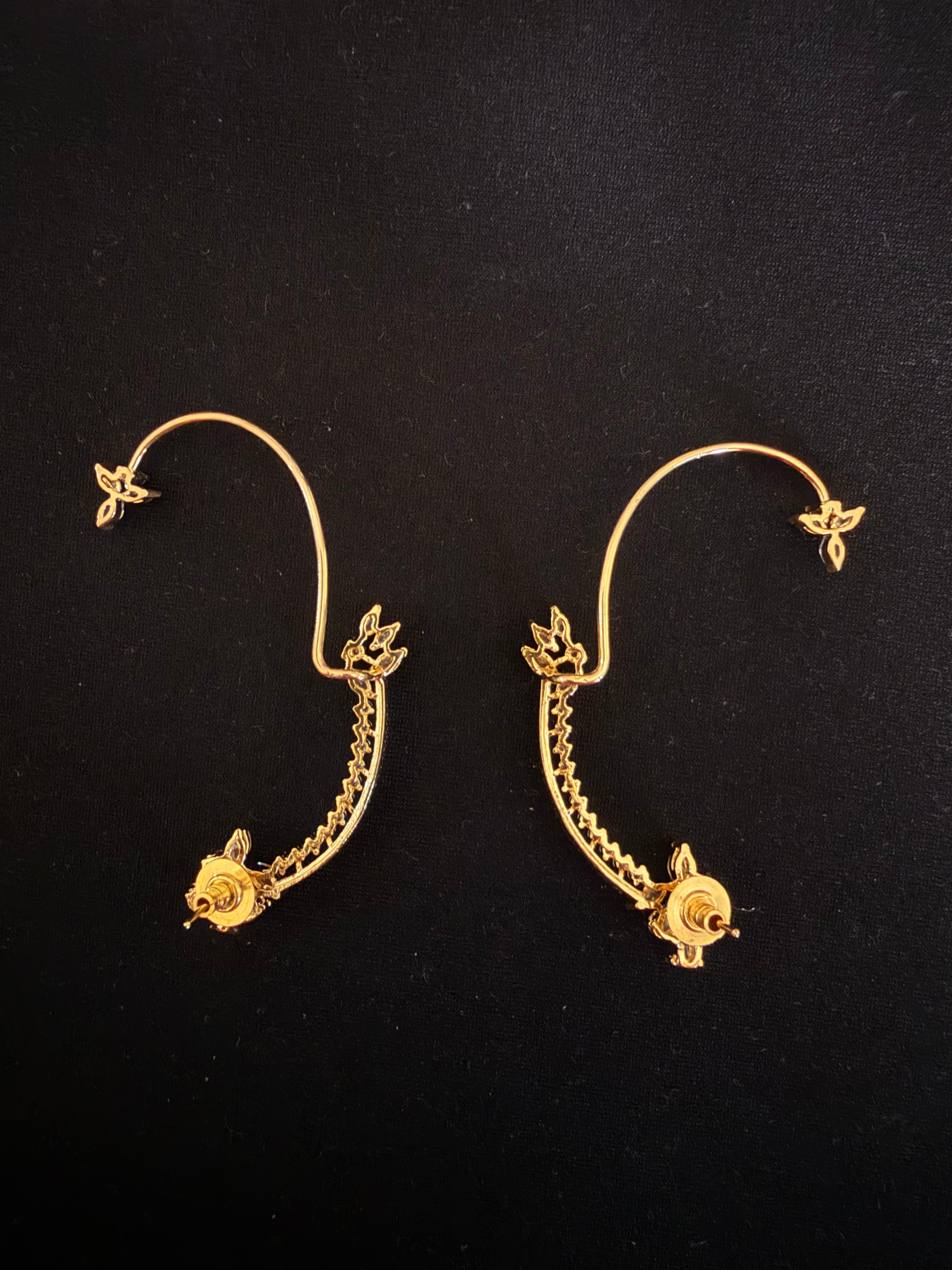 Trace Diamond Earcuffs - Gold