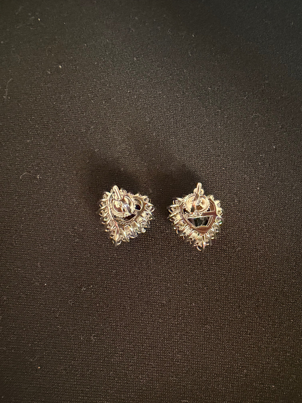 Iris Heart Stud Earrings - Royal Blue