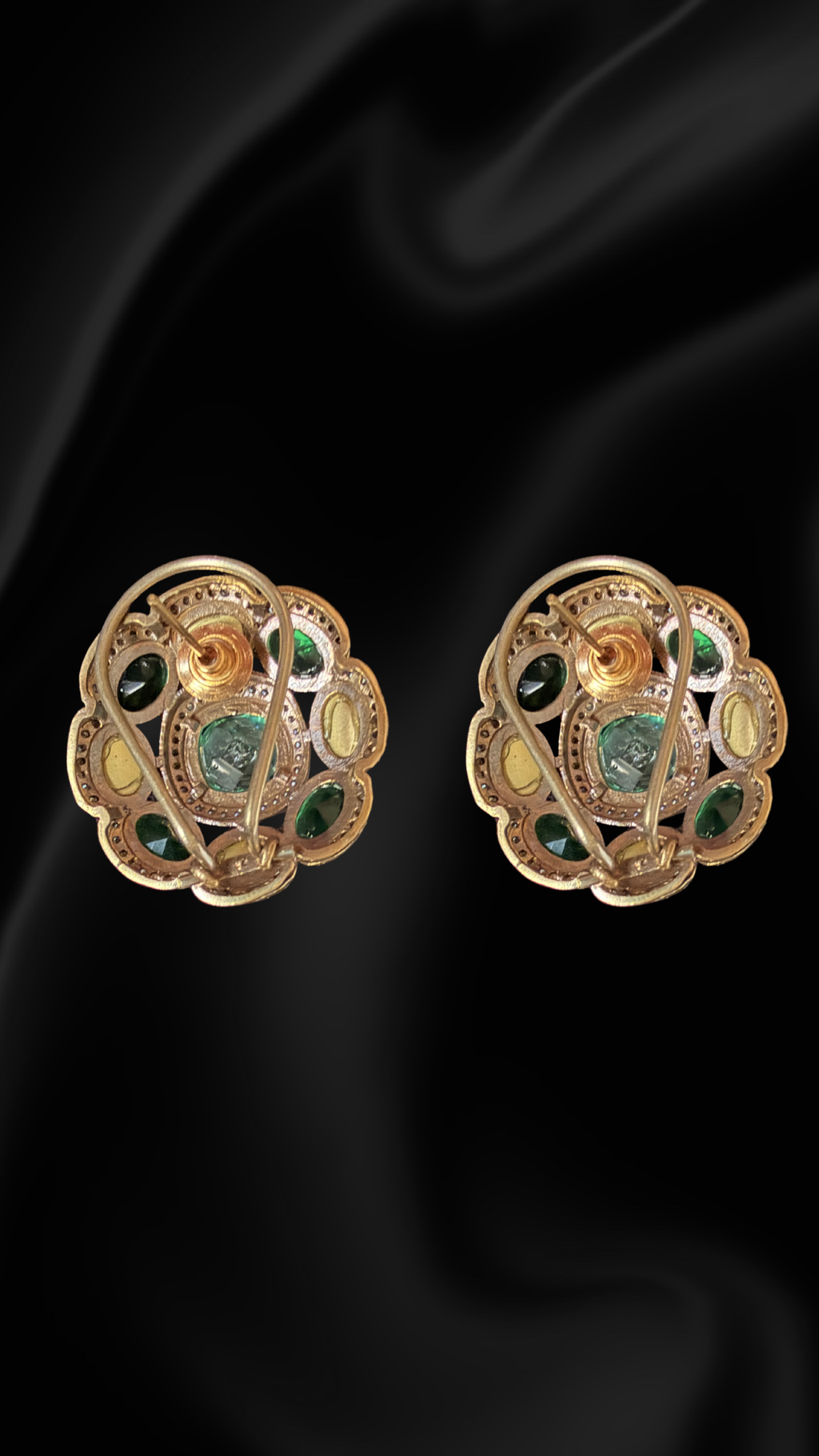 Vintage Royal Cluster Stud Earrings