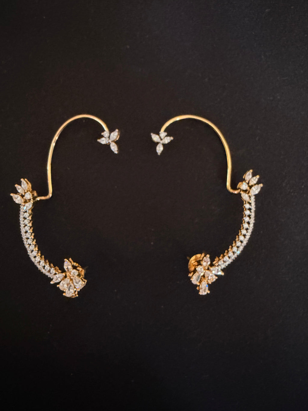 Trace Diamond Earcuffs - Gold