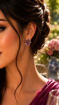 Stella Starburst Stud Earrings - Pink