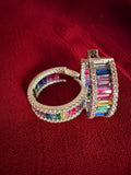 Rainbow Baguette Hoops