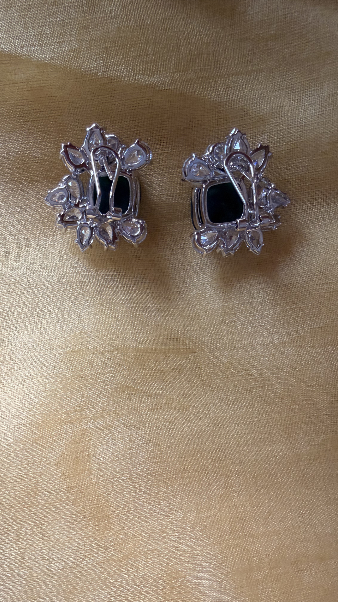 Aurora Stud Earrings - Emerald Green