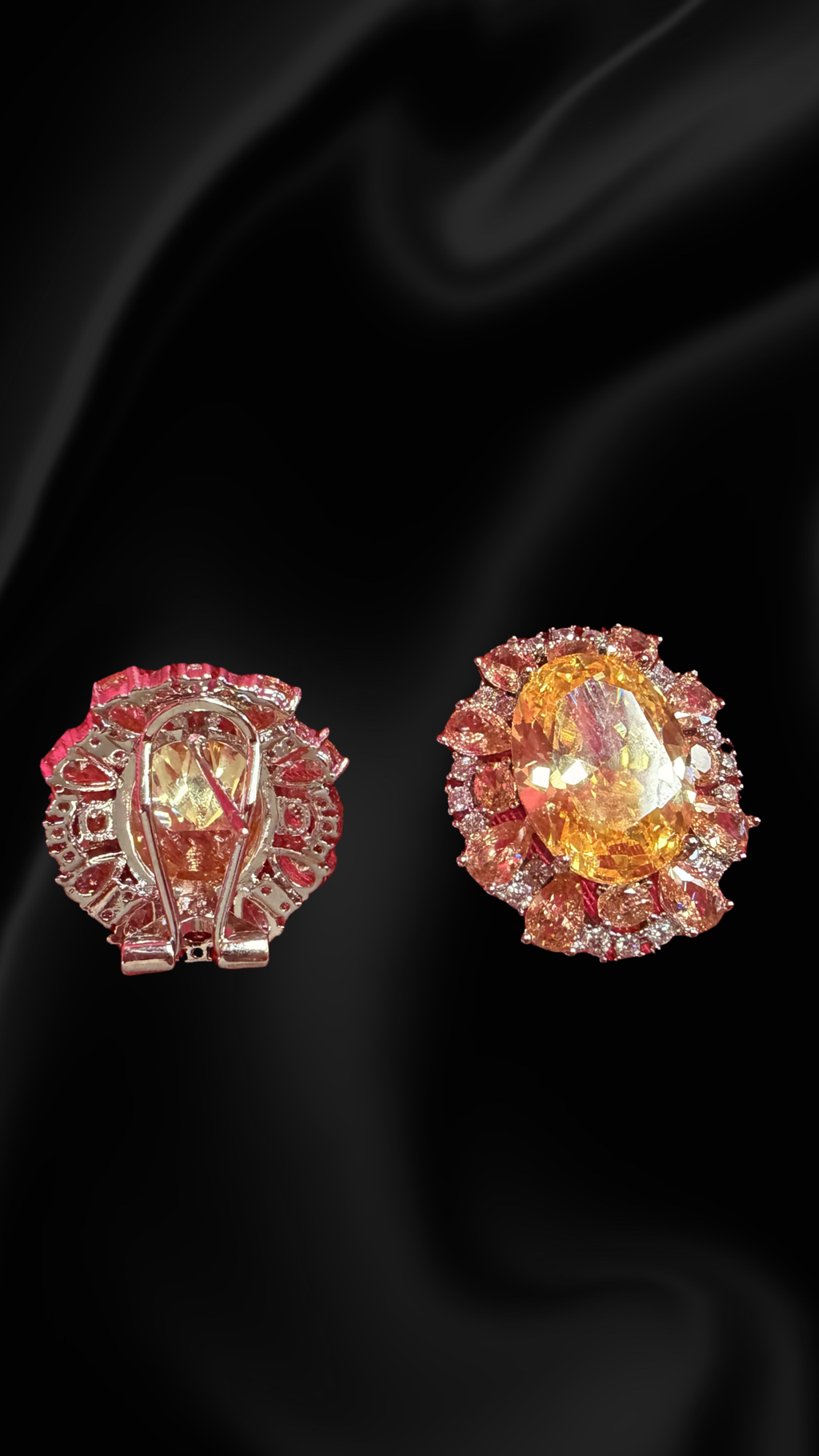 Noire Diamond Studs - Yellow