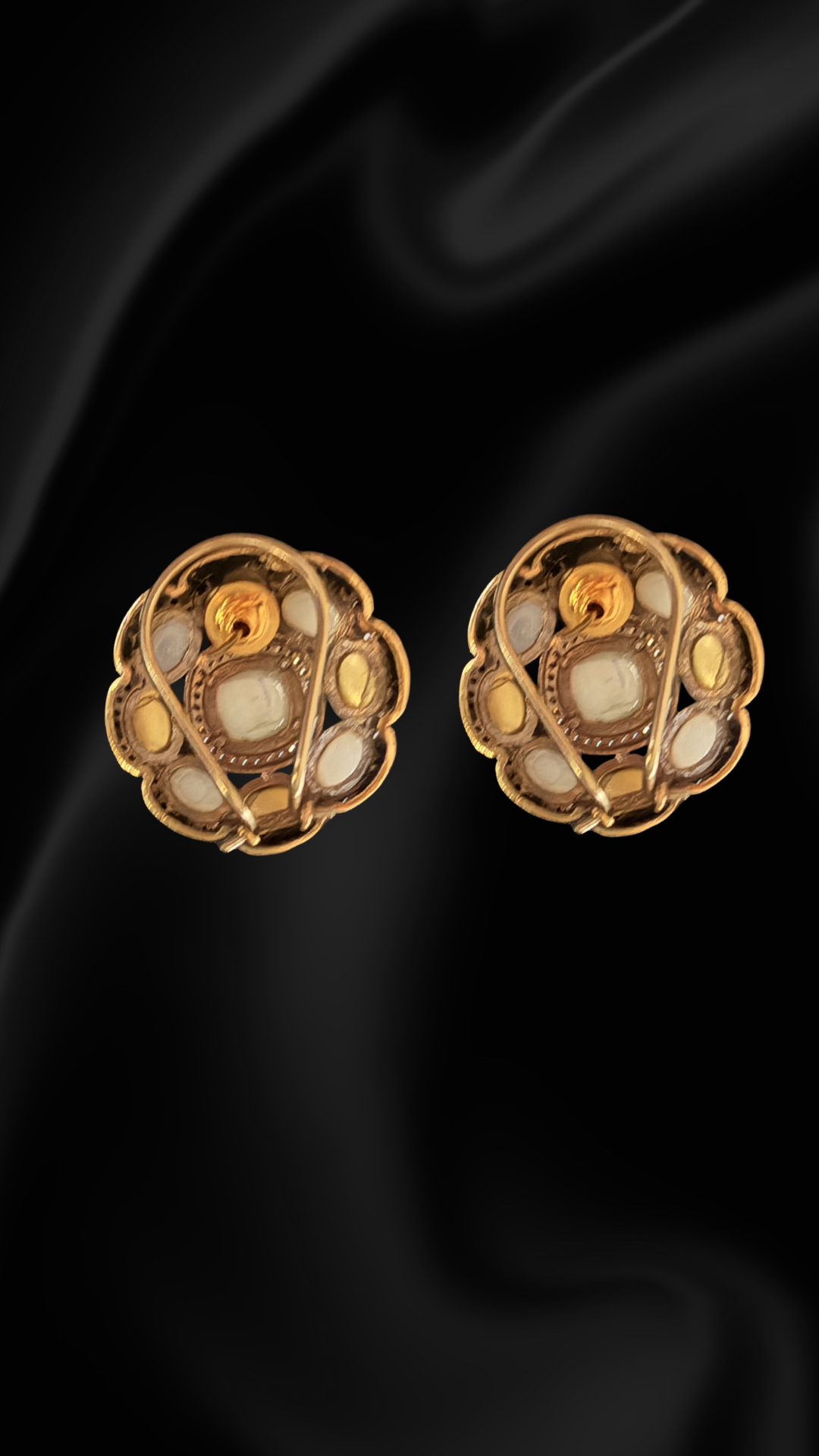 Vintage Royal Cluster Stud Earrings