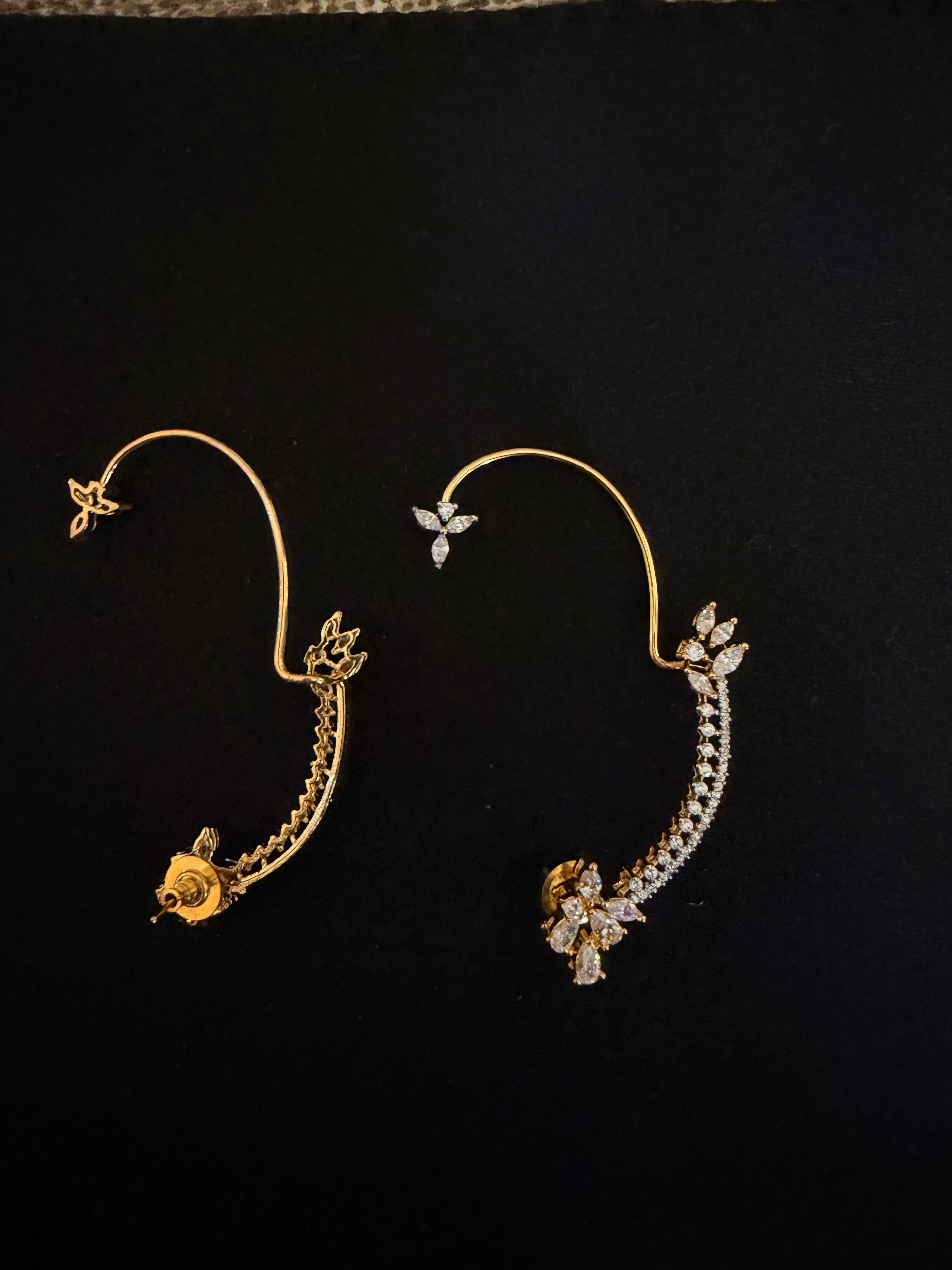 Trace Diamond Earcuffs - Gold