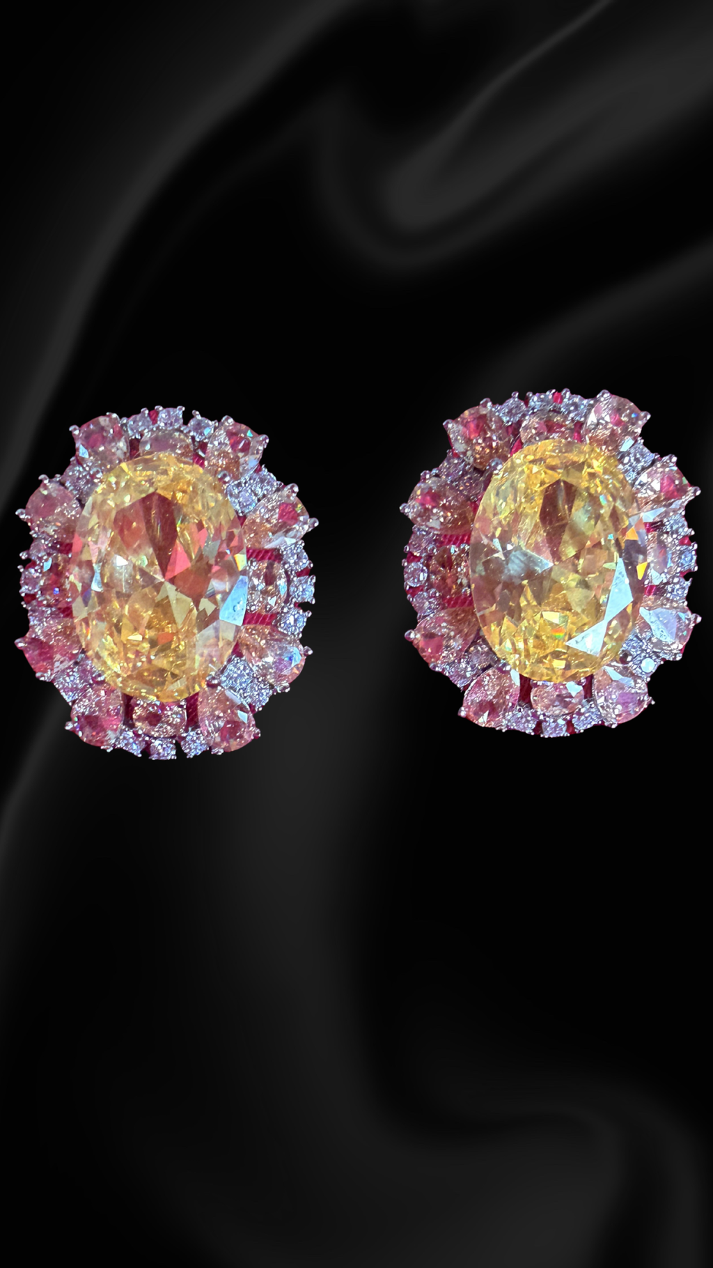 Noire Diamond Studs - Yellow