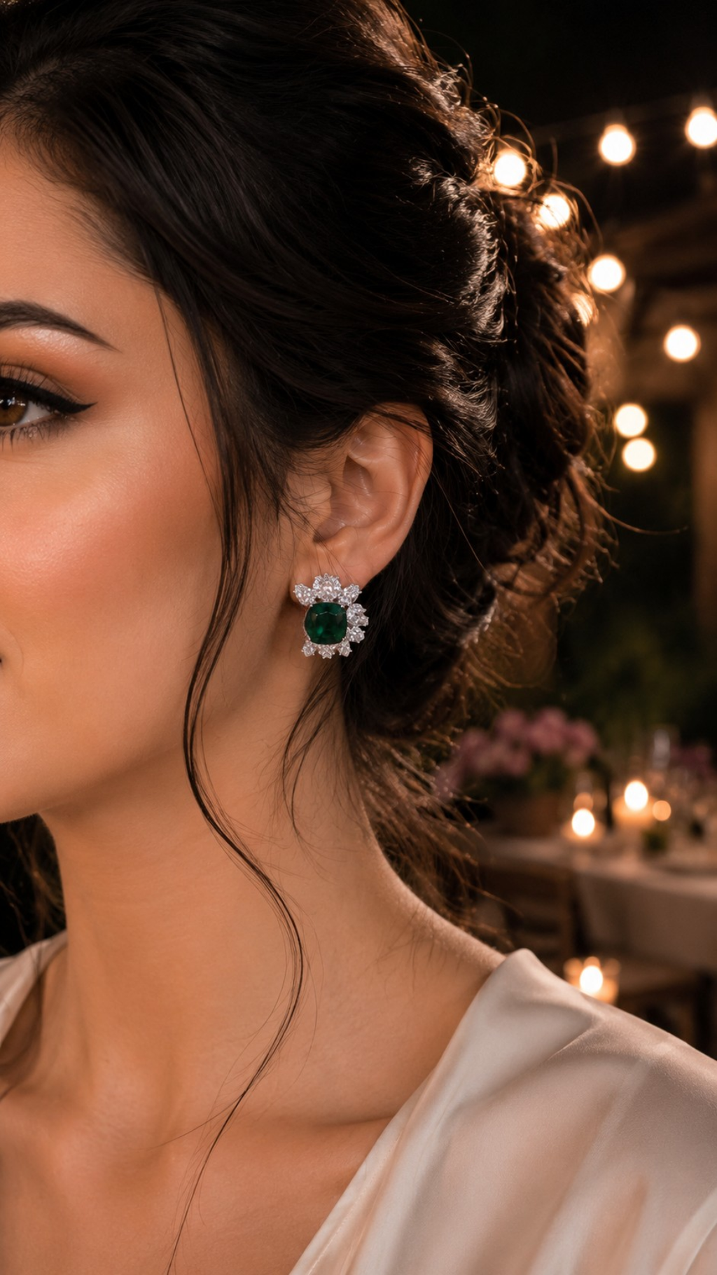 Aurora Stud Earrings - Emerald Green